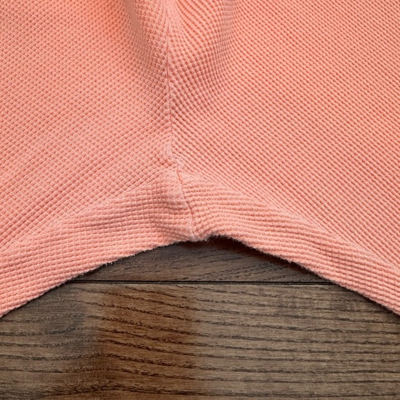 SKIMS Waffle Straight Leg Pant - Bright Peach - Picture 7 of 10